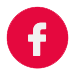 Facebook-Logo als weißes „f“ in rotem Kreis