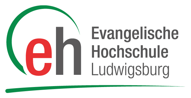 Logo der Evangelischen Hochschule Ludwigsburg: grüner Halbkreis, rotes „eh“ und der Schriftzug „Evangelische Hochschule Ludwigsburg“.