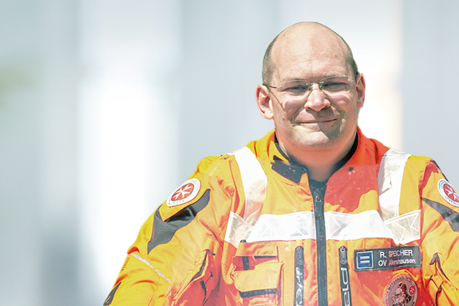 Porträt von Ralf Speicher, Leitung Motorradstaffel Oberbayern.
