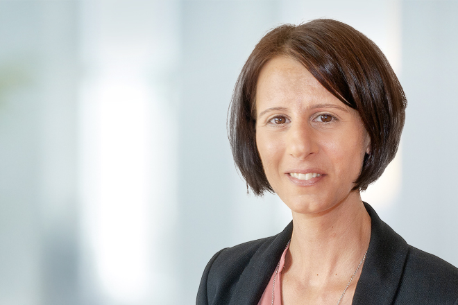 Porträt von Svenja Gruse, Einrichtungsleitung Kinderkrippe Dietersheim.