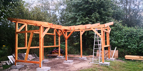 Bau der Outdoorküche 