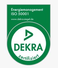 DEKRA Zertifikat für Energiemanagement nach ISO 50001
