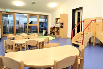 blauer Gruppenraum Johanniter-Kinderkrippe "Turmwichtel"