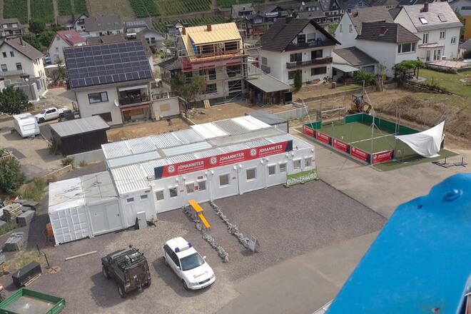 Drohnenaufnahme: Johanniter-Standort Dernau von oben