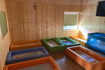 Schlafraum Johanniter-Kindertagesstätte "Löwenzahn"