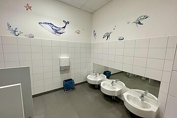 Badezimmer in der Kinderkrippe "BamBIOni"