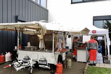 Feldküche beim Hochwassereinsatz im Ahrtal