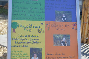 Informationstafel zur Waldkita in Rech