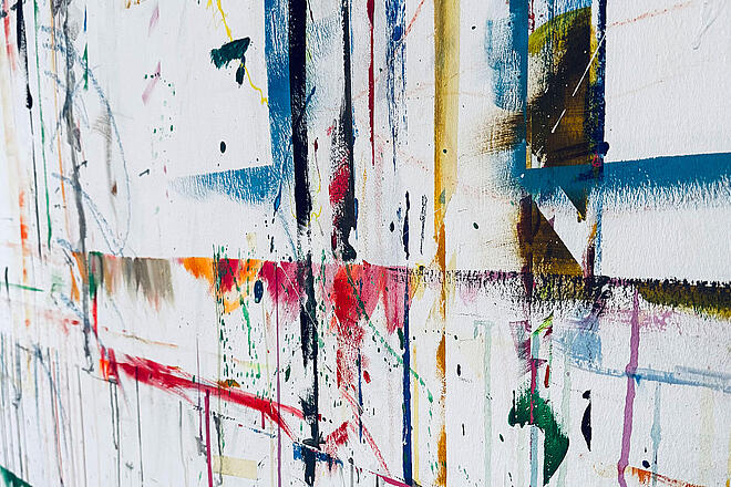 Atelierwand Kunsttherapie