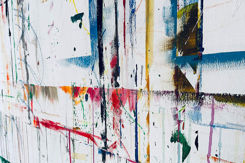 Atelierwand Kunsttherapie