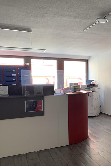 Eingangsbereich der Regionalgeschäftsstelle in Koblenz