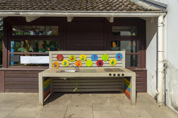 Spielküche im Garten der Kita Fuchsbau