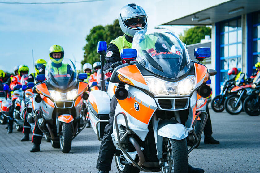 Johanniter Stauhelfer im Einsatz