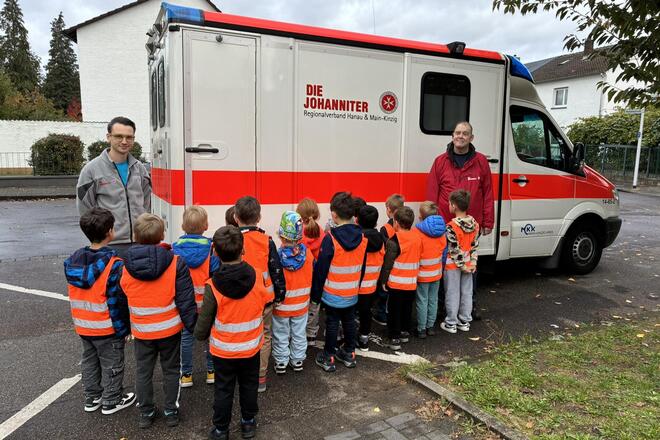 Die Vorschüler beim "Ersthelfer von Morgen" Lehrgang