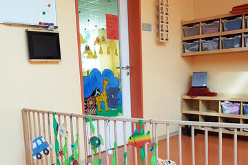 Gruppenraum der Kita Nimmerland: Unsere Krippengruppe Glöckchen