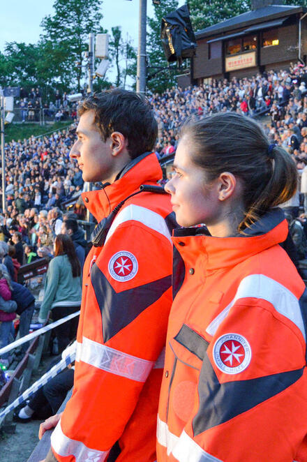 Sanitätsdienst bei einem Konzert