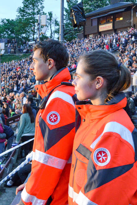 Sanitätsdienst bei einem Konzert