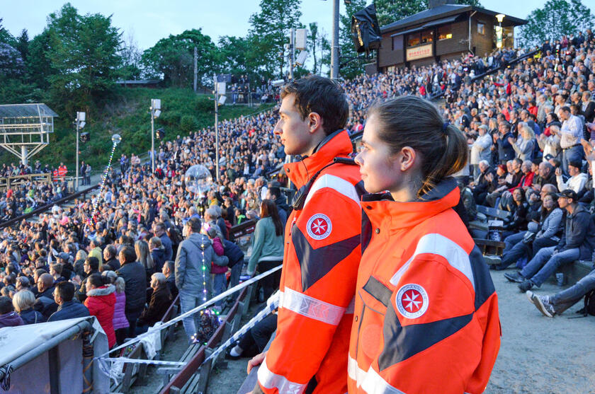 Sanitätsdienst bei einem Konzert