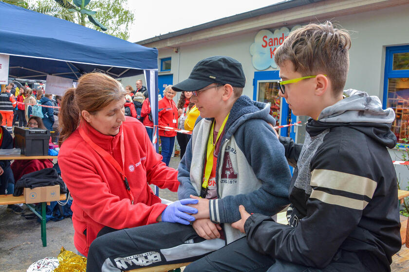 Die E-Mannschaft bei der Basispraxis.