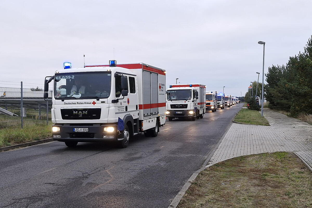 Medizinische Task Force 18 trainiert Marschfahrt