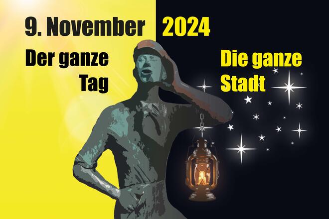 Plakat zur Veranstaltung Tag und Nacht der Demokratie in Lauenburg am 9. November 2024.