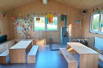 Innenraum Johanniter-Waldkindergarten "Kohlberger Kohlmeisen"