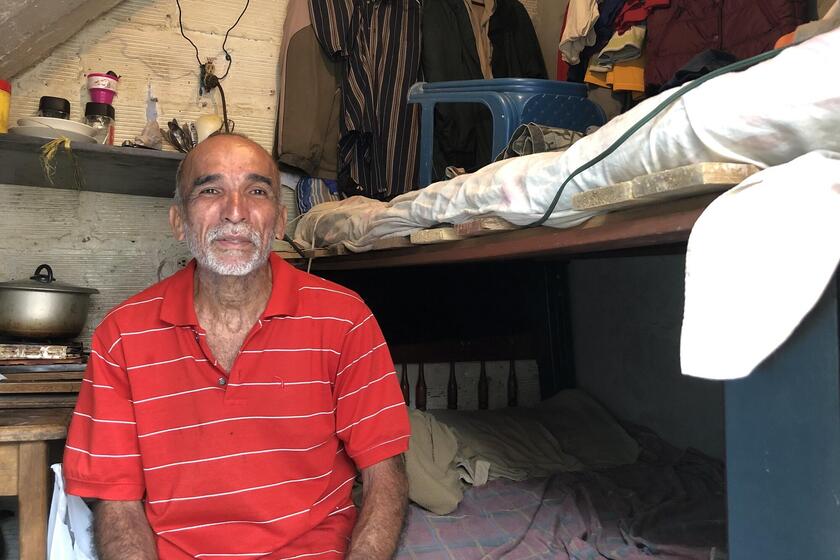 Sergio La Cruz in seiner Unterkunft