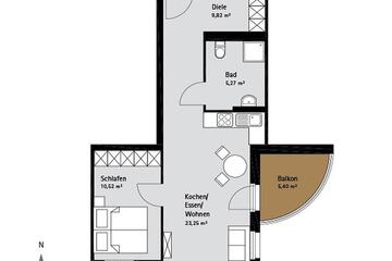 Grundriss Quartier-Johannisthal Wohnung 1