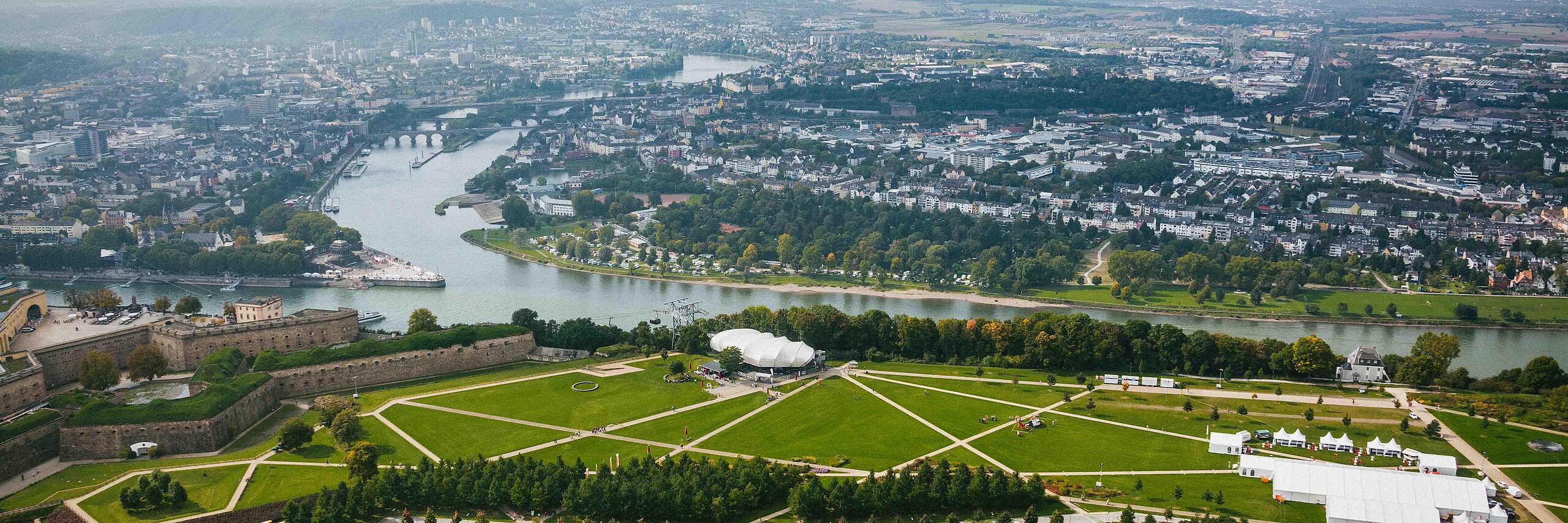 Ein Foto vom Koblenzer Festungsplateau