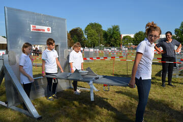 Der Trageparcours der C-Mannschaften