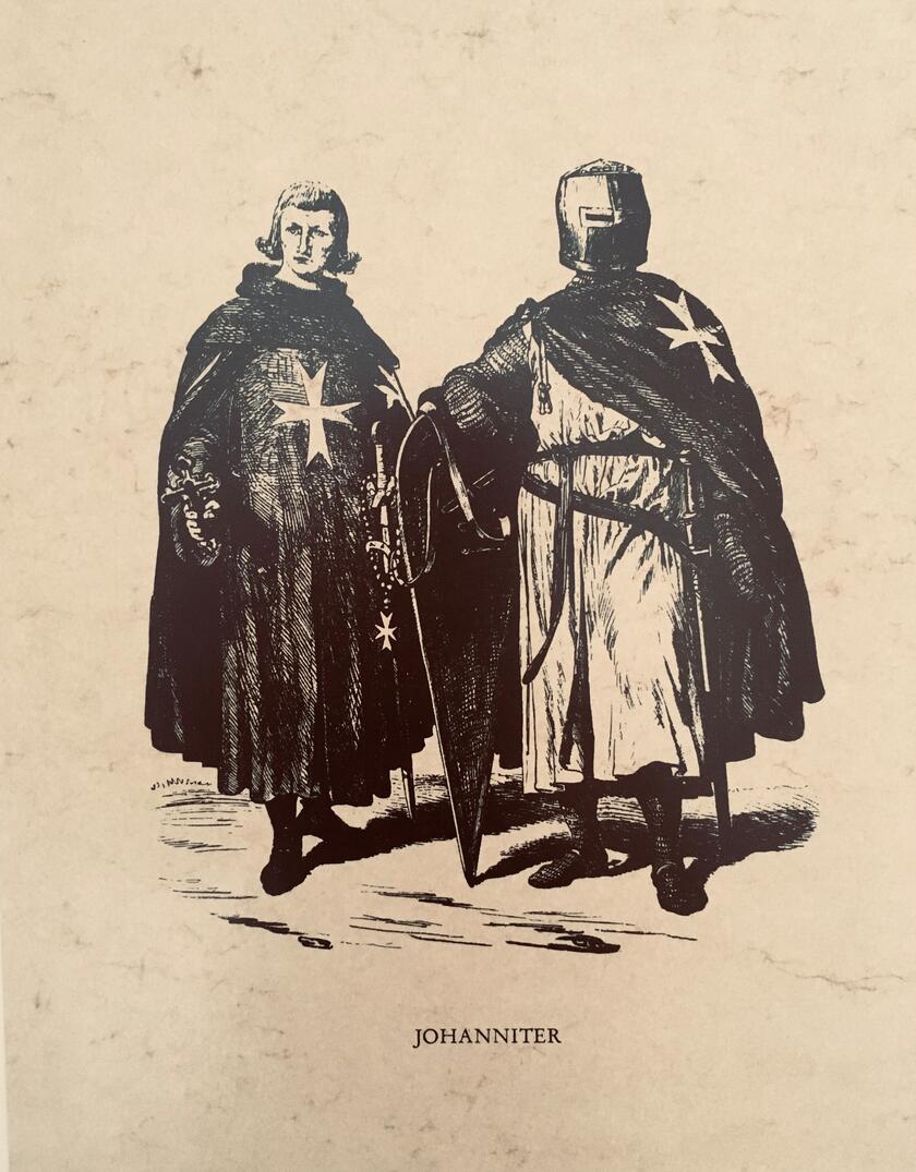 Gemälde mit zwei Johanniter Rittern.