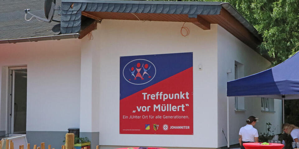Schild des Treffpunkt "vor Müllert"