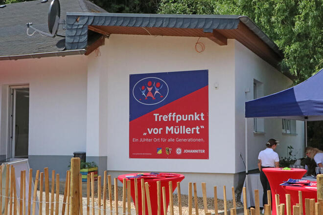 Schild des Treffpunkt "vor Müllert"
