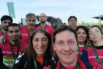 Selfie der Mitarbeitenden aus der Landesunterkunft beim Lauf