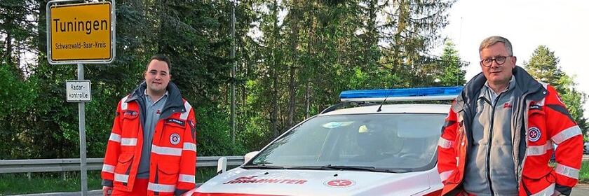 Helfer vor Ort in Tuningen