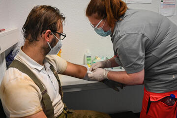 Die Johanniter leisteten vor Ort medizinische Versorgung für Betroffene und Ersthelfende.