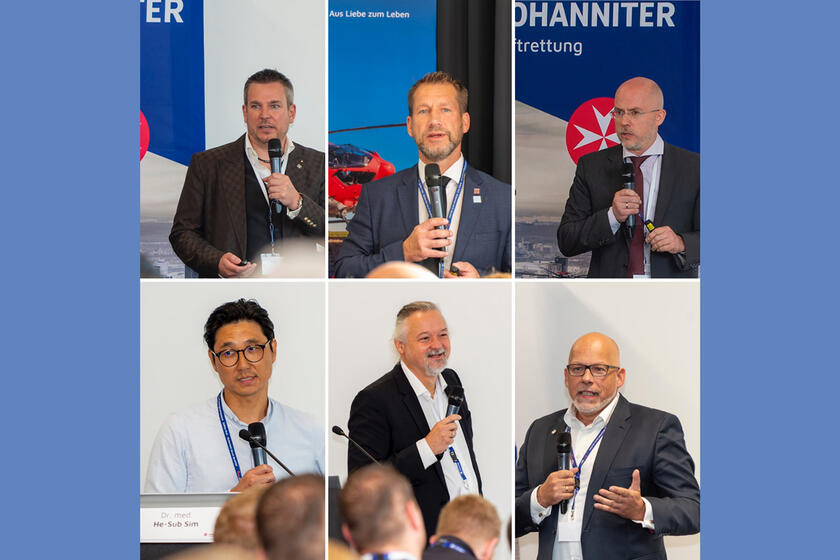 Dr. Marcus Homann, Flotillenarzt d.Reserve, Klinikum Fulda;Prof. Dr. Dr. Kai Zacharowski vom Uniklinikum Frankfurt, Dr. Andreas Berg vom Marienhaus Klinikum Neuwied, Dr. He-Sub Sim von der Kerckhoff-Klinik Bad Nauheim, Prof. Dr. Michael Sander vom UKGM Gießen, Frank Zabell.