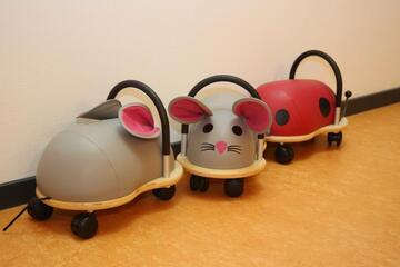 Spielautos im Maus-Design Johanniter-Kinderhaus "Welt-Entdecker"