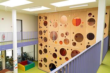 Kletterwand im Kindergarten