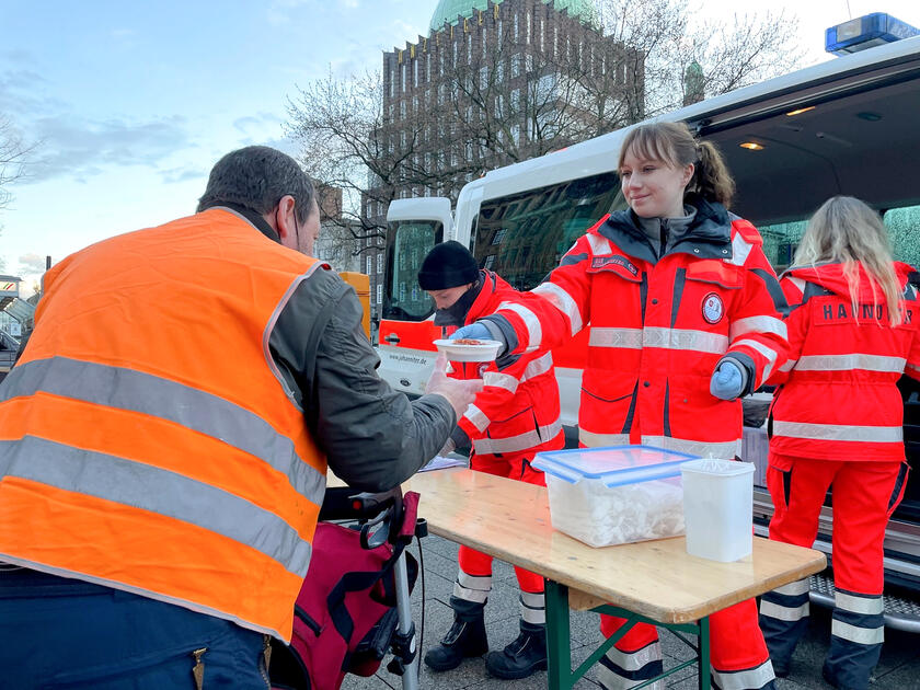 Essensverteilung in Hannover.