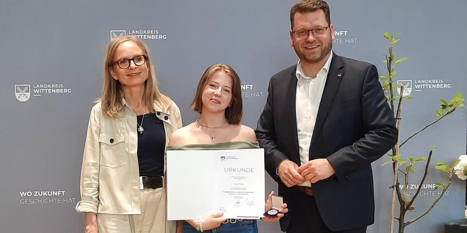 Lucy Klose bei der Schülerehrung
