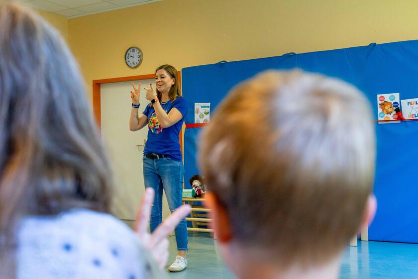 An zwei Vormittagen findet in der Johanniter-Kita Traumland Selbstbehauptungs- und Resilienztraining mit Viola Lange von ‚Löwenstarke Kinderherzen‘ statt.
