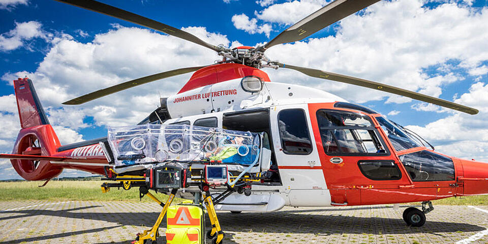 Hubschrauber H155 Christoph Mittelhessen mit IsoArk ausgerüstet.