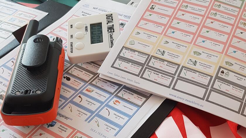 Unterrichtsmaterialien aus dem Kurs Trainer/in Dynamische Patientensimulation (DPS) an der Johanniter-Akademie Rettungsdienstschule Mannheim.