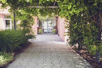 Der Eingangsbereich des Johanniter-Pflegewohnhauses in Mögglingen
