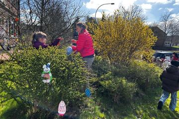 Ostereiersuche im Garten