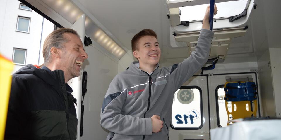 Im RTW für den FSJ-Film