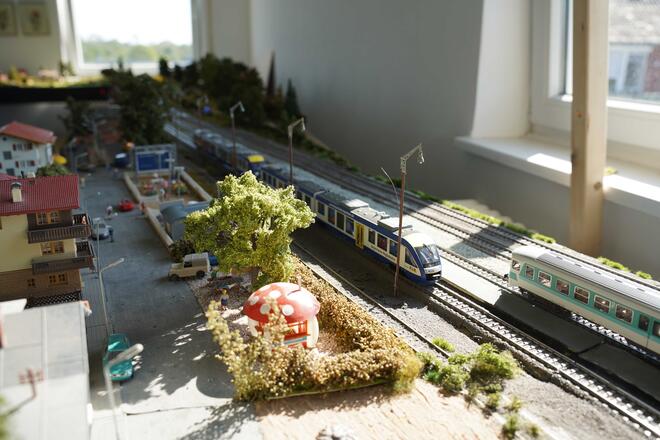 Bahnanlage des Jugendprojekts Modellbahn in Griesheim