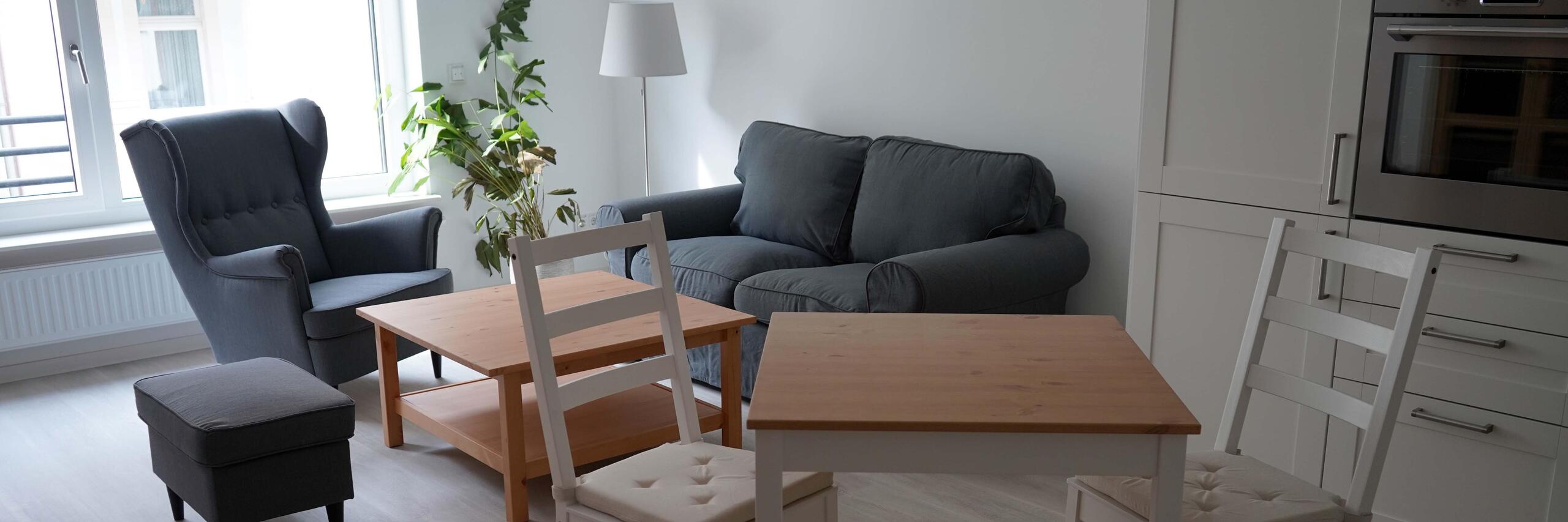 Blick in eine Musterwohung im Scheunenhof Pirna