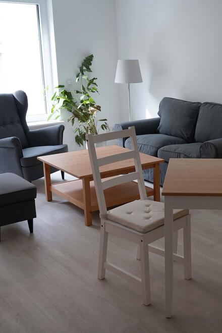 Blick in eine Musterwohung im Scheunenhof Pirna